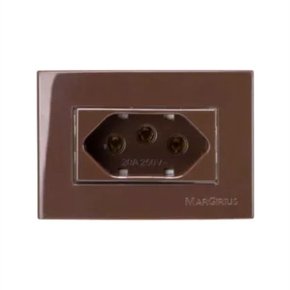 TOMADA MARGIRIUS P/MOVEIS 2P+T 20A MARROM - 17807