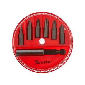 JOGO DE BITS E ADAPTADOR MAGNETICO PARA BITS, ACO 45X, 7 PCS//MTX