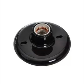 PLAFON C/SOQ. PORCELANA FOXLUX PRETO