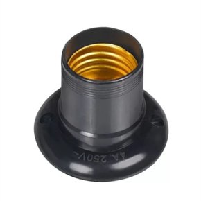 SOQUETE FIXO DE TETO TERMOPLASTICO PRETO FOXLUX
