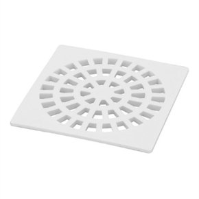 GRELHA QUADRADA P/CX SIFONADA 150MM BRANCA KRONA
