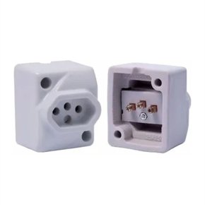 TOMADA INDUSTRIAL PORCELANA 25A SOBREPOR