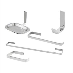 KIT ACESSORIOS P/BANHEIRO FLAT CLIUS