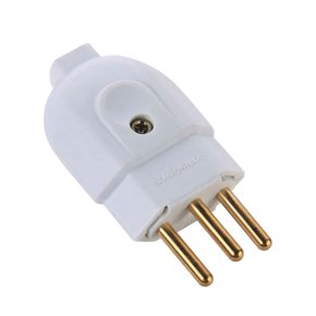 PLUG MACHO 20A 3P TRAMONTINA BRANCO