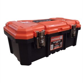 CAIXA FERRAMENTA TATICA 44CM LARANJA/PTO FECHO METAL METASUL