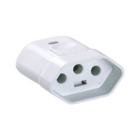 PLUG FEMEA 10A 3P TRAMONTINA BRANCO