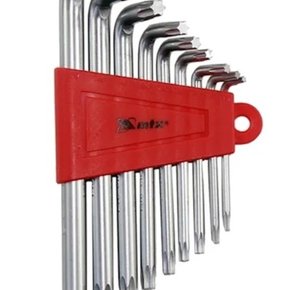 JOGO CHAVE TORX CURTA T-10 A T-50 9 PCS MTX 123059