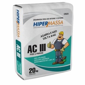 ARGAMASSA HIPERMASSA AC-III CINZA SC 20 KG