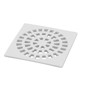 GRELHA QUADRADA P/CX SIFONADA 100MM BRANCA KRONA