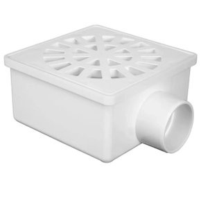 RALO SIFONADO QUAD. BCO KRONA 100X40 SAIDA LATERAL