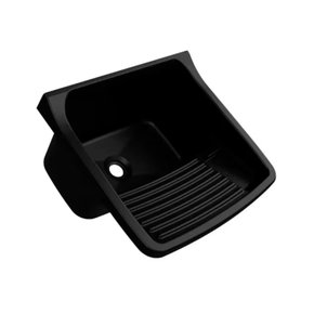 TANQUE PVC 24 LTS METASUL PRETO C/VALV. C/FIX.