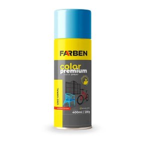 TINTA SPRAY FARBEN 400ML X 280G USO GERAL AZUL CLA
