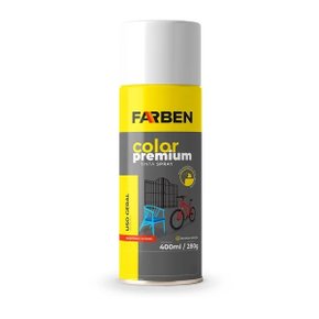 TINTA SPRAY FARBEN 400ML X 280G USO GERAL BRANCO BRILHANTE