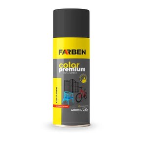 TINTA SPRAY FARBEN 400ML X 280G USO GERAL PRETO FOSCO