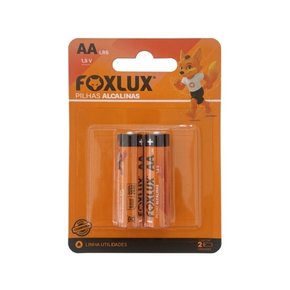PILHA ALCALINA AA BLISTER COM 2 PECAS FOXLUX